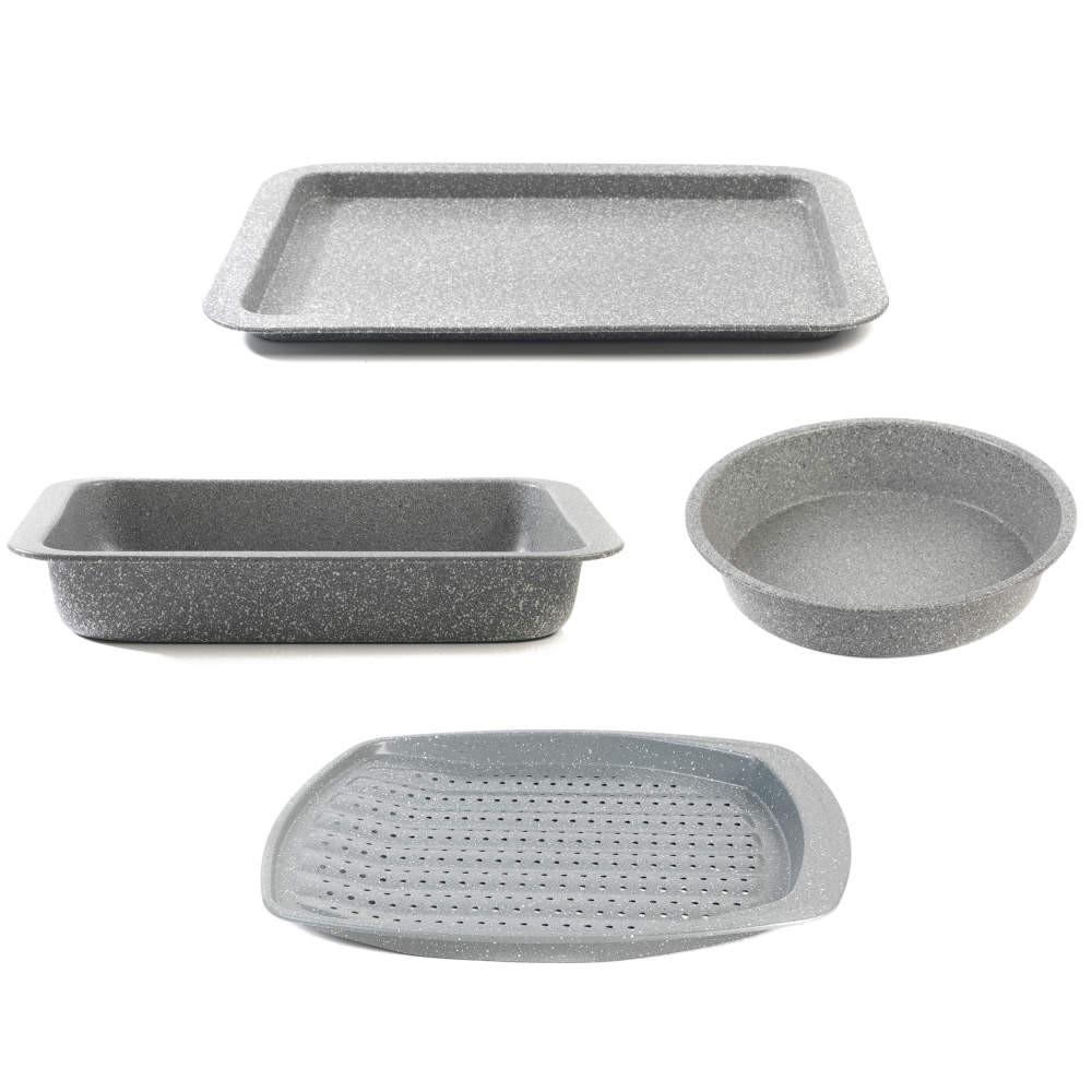 salter Marblestone 4-Piece Bakeware Set