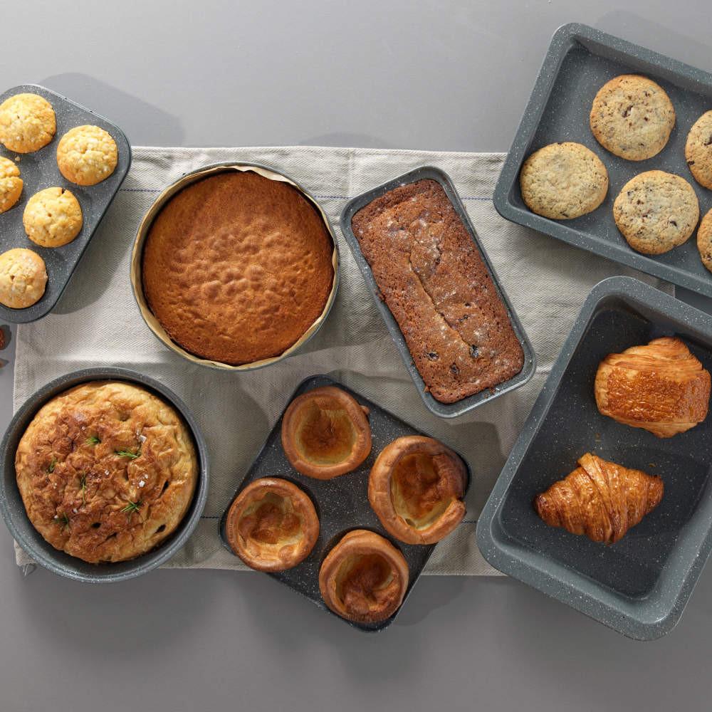 Salter Marblestone 6 Cup Muffin Tray - 2 Pack