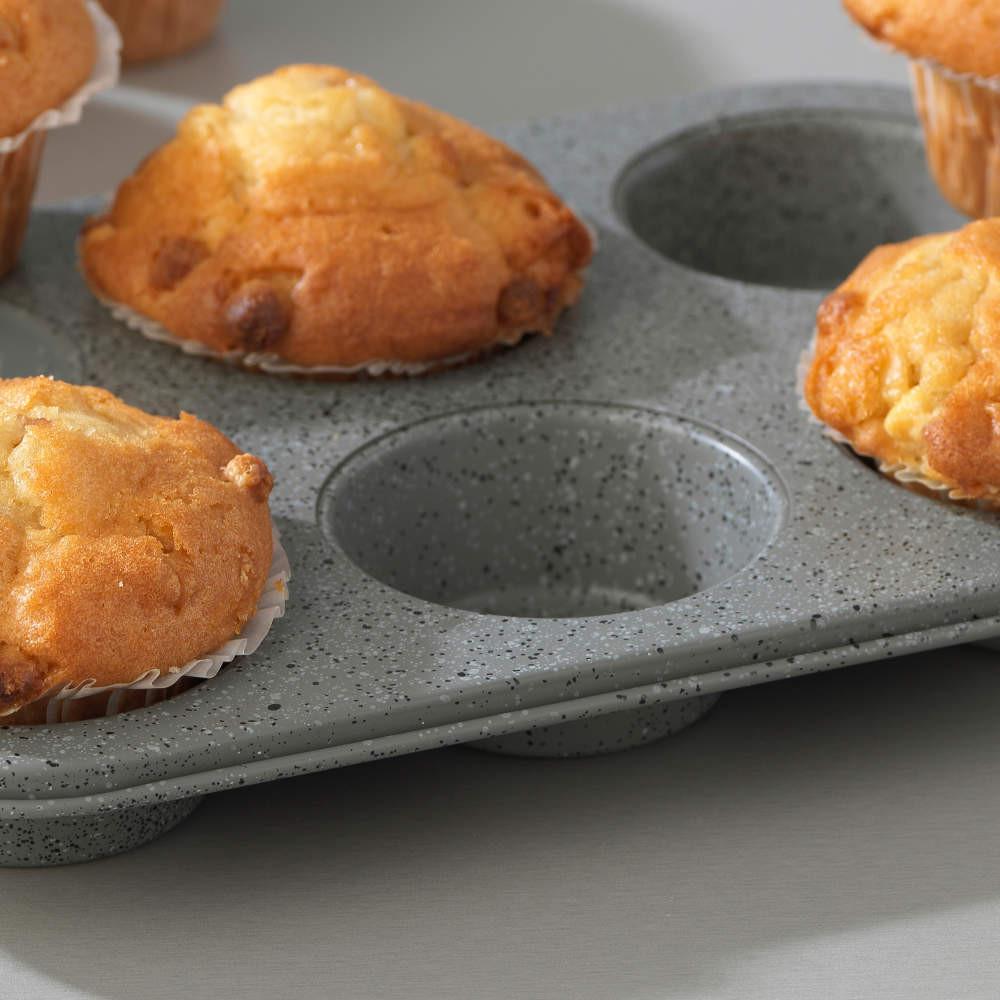 Salter Marblestone 6 Cup Muffin Tray - 2 Pack