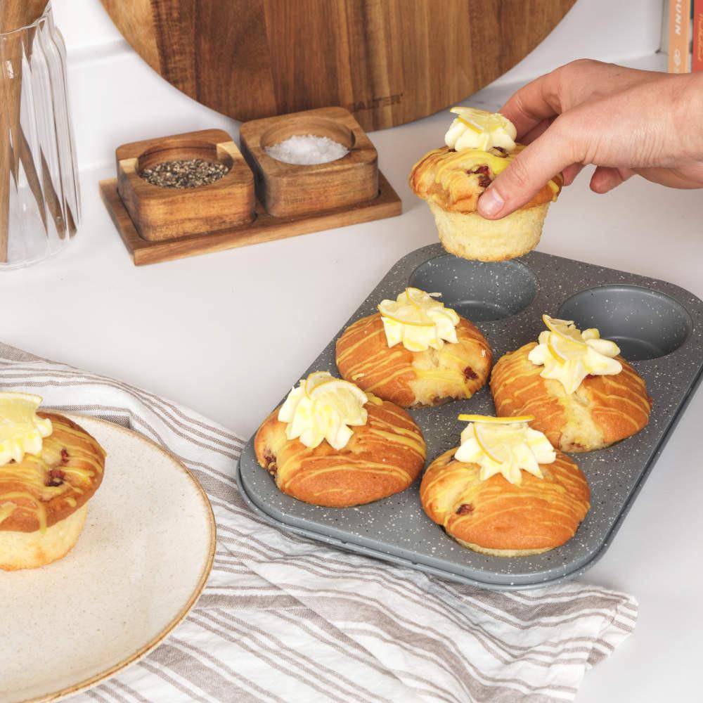 Salter Marblestone 6 Cup Muffin Tray