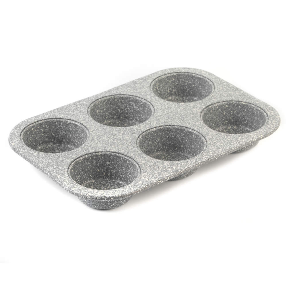 salter Marblestone 6 Cup Muffin Tray
