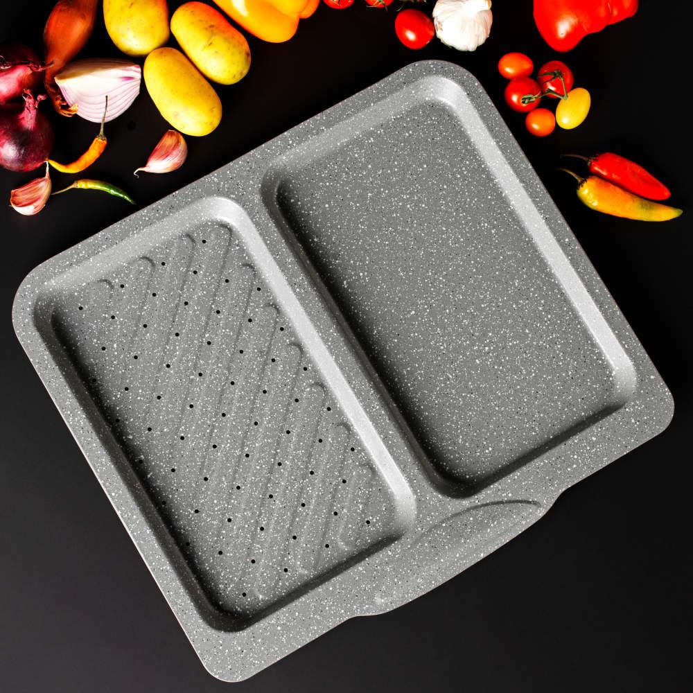 Salter Marblestone Dual Baking Tray
