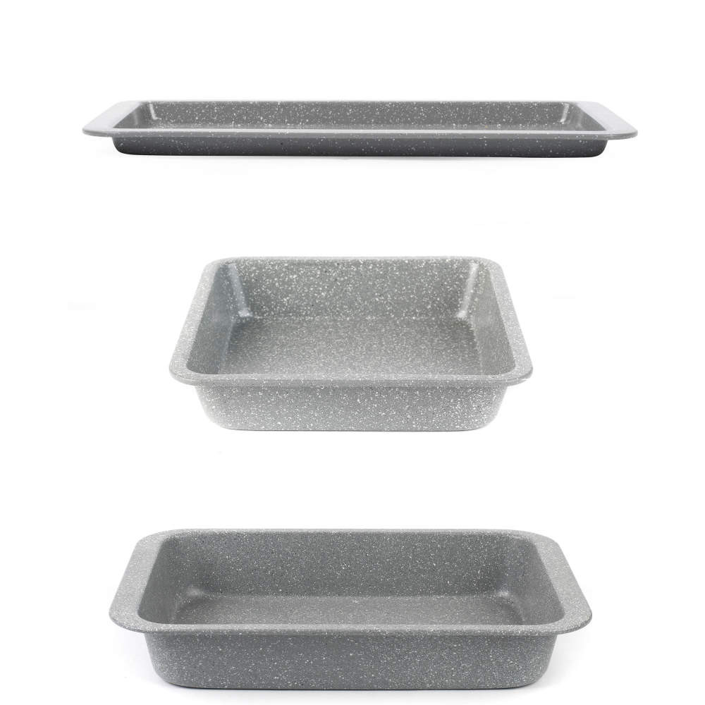 salter Marblestone Oven Tray Set - Grey