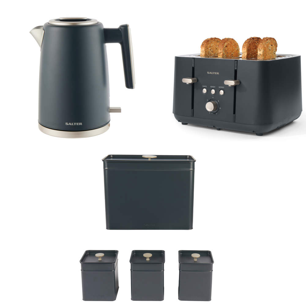 salter Marino Kettle 4-Slice Toaster & Storage Set