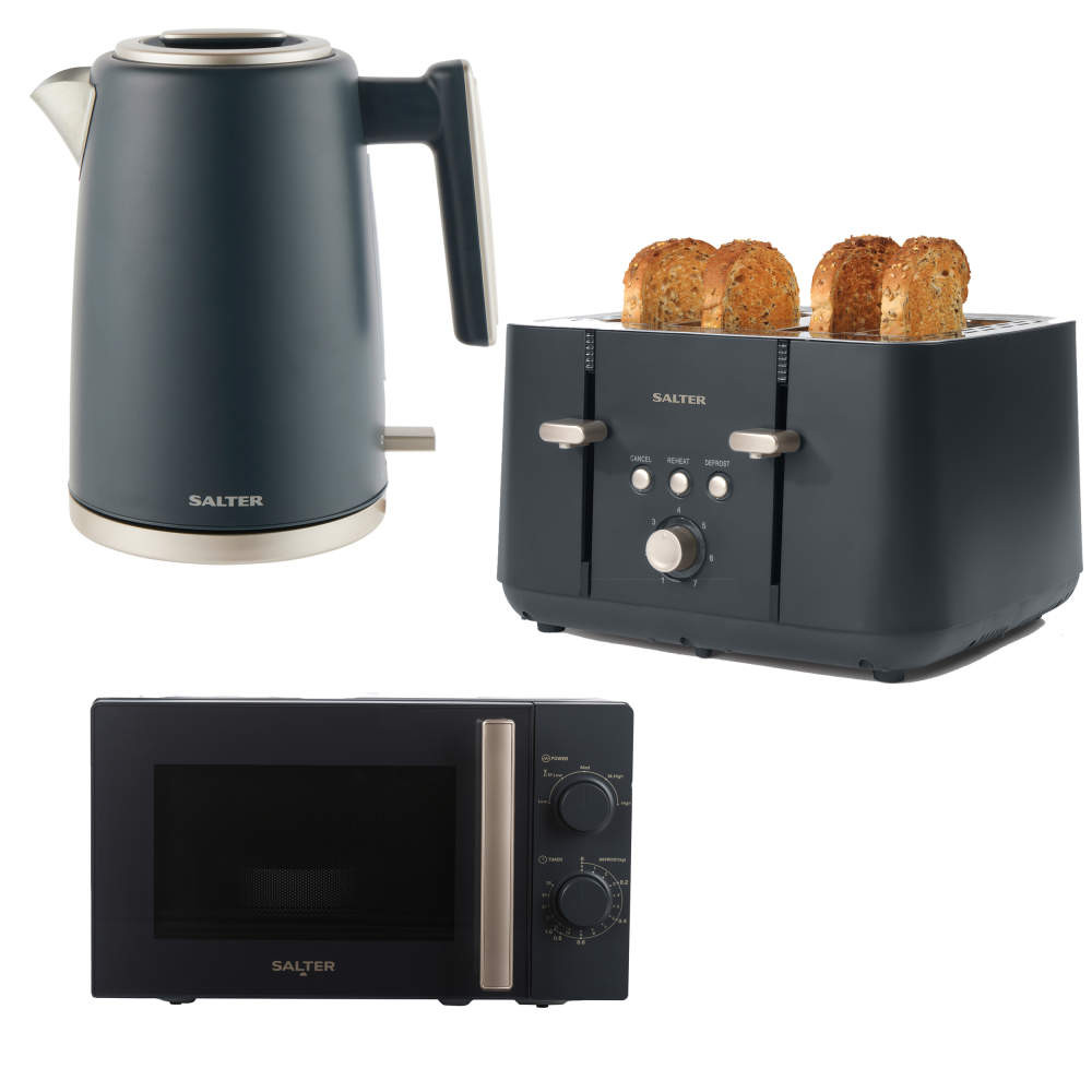 salter Marino Kettle Toaster & Manual Microwave Set