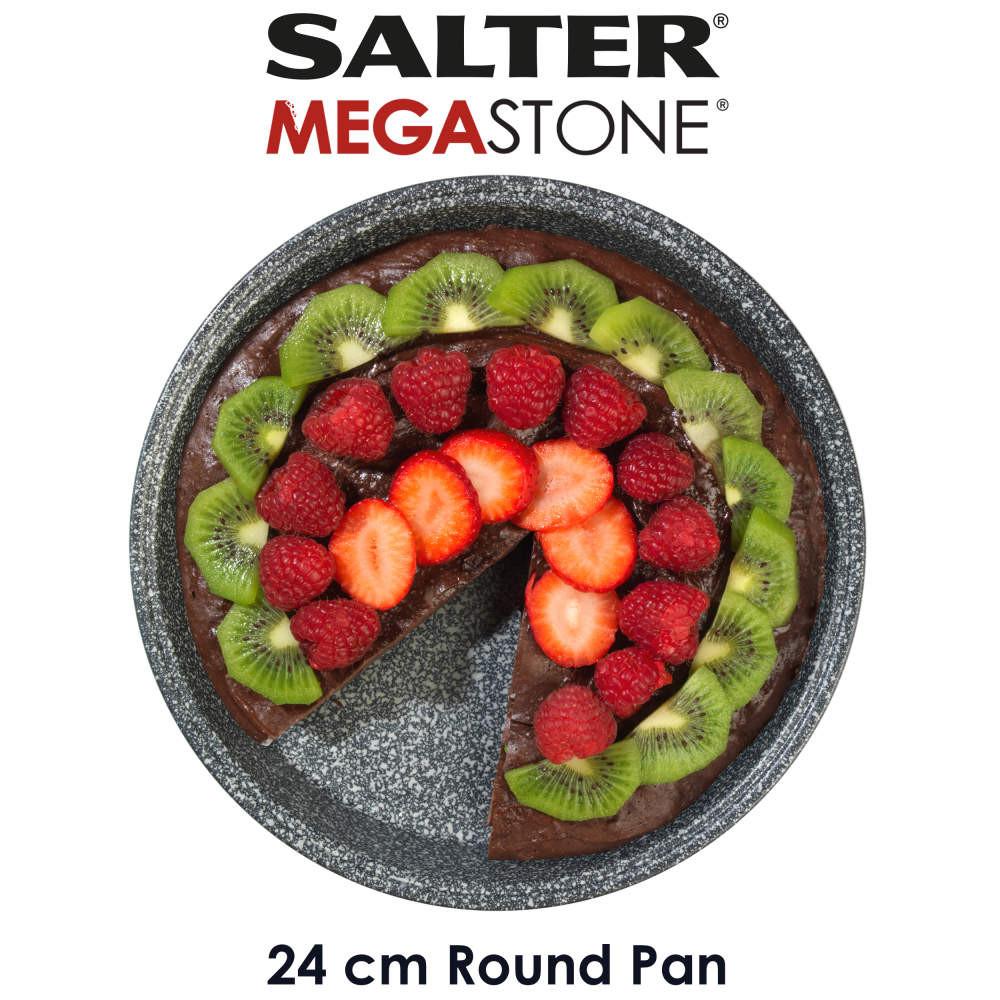 Salter Megastone 24cm Round Pan - 2 Pack