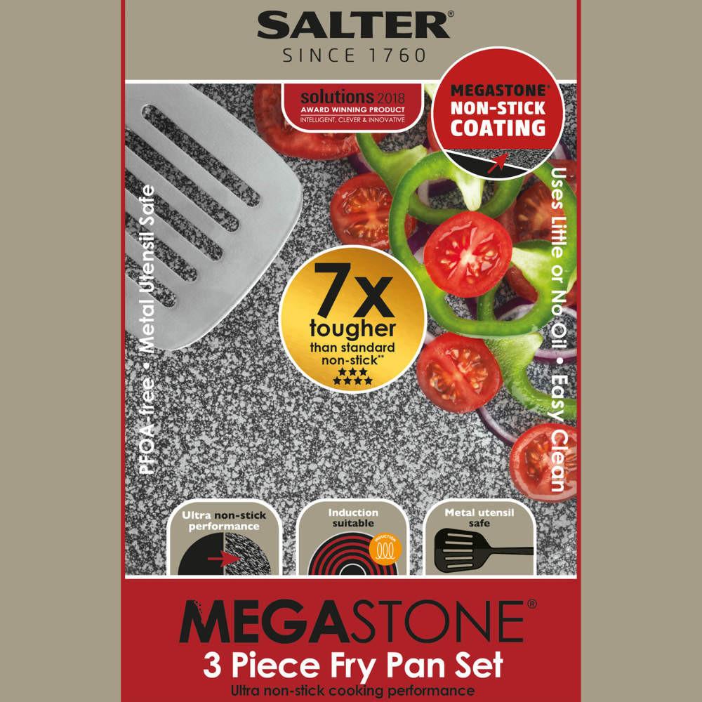 Salter Megastone 3-Piece Frying Pan Set