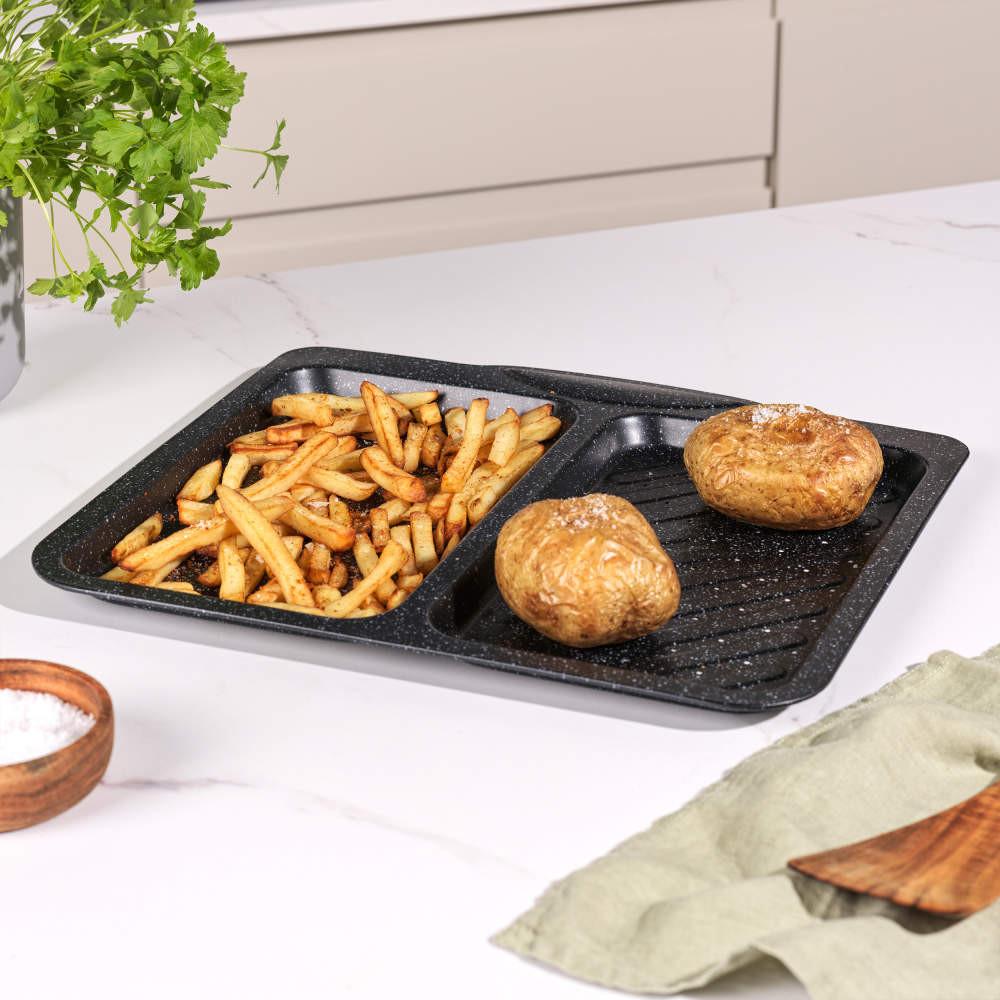 Salter Megastone 40cm Split Baking Tray - 2 Pack