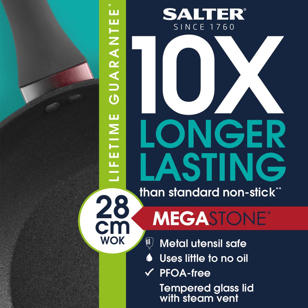 Salter Megastone Thermo Collar 28cm Wok