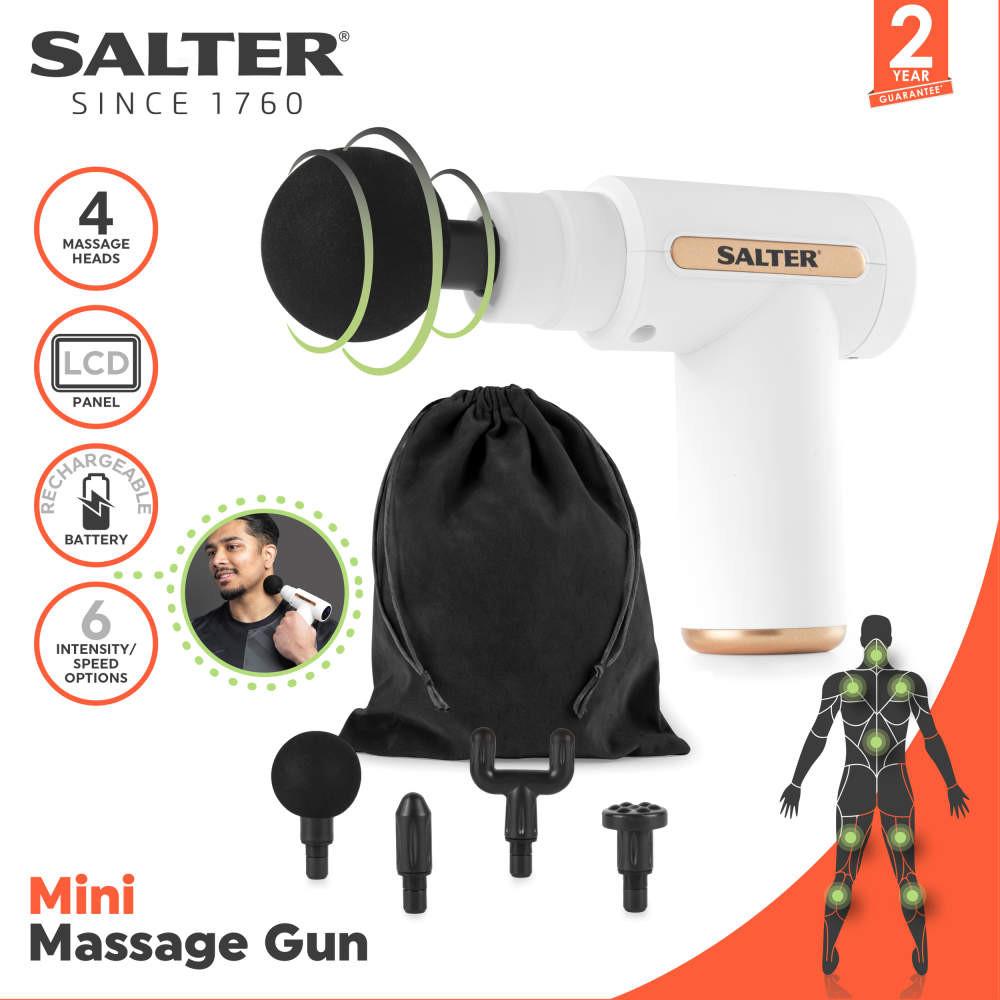 Salter Mini Electric Massage Gun - White