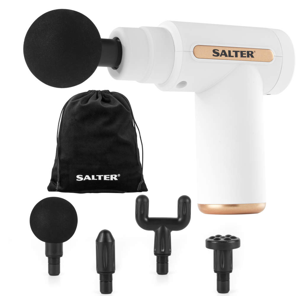 salter Mini Electric Massage Gun - White