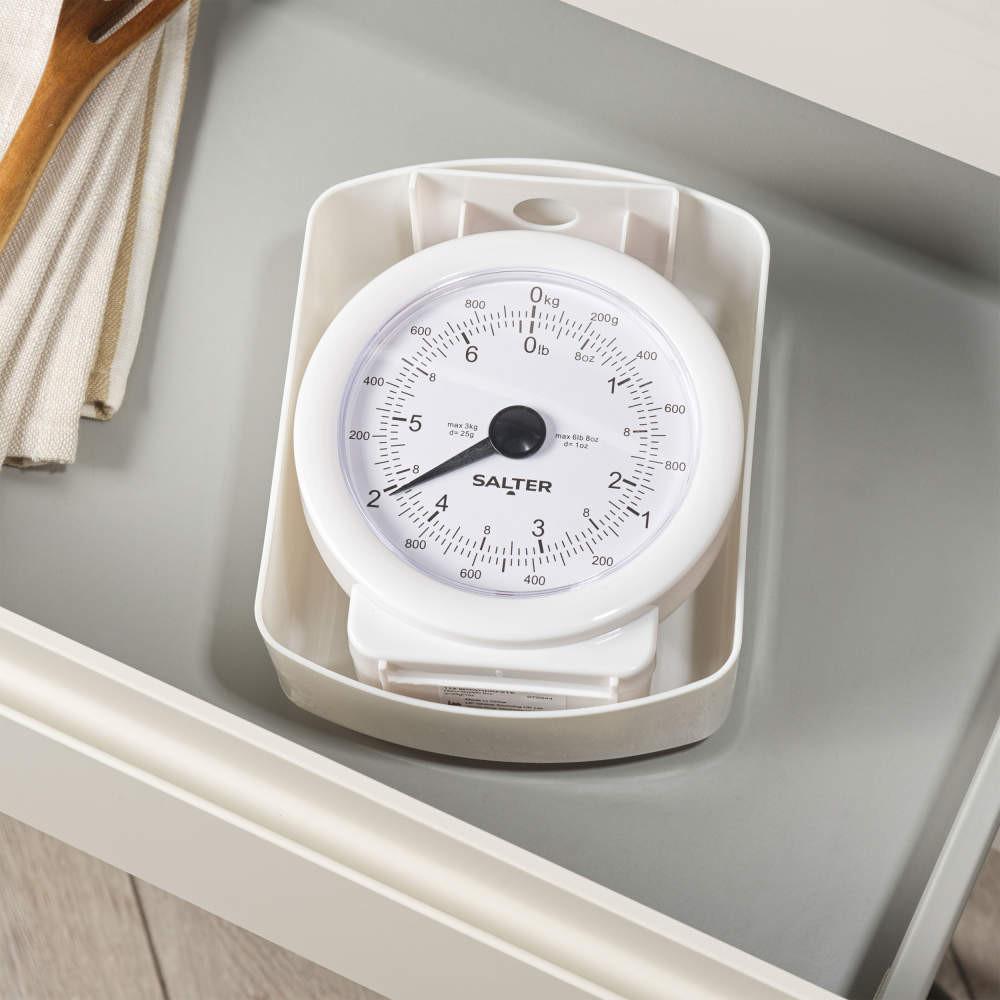 Salter Mini Mechanical Kitchen Scale - White