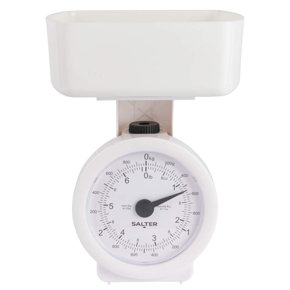 salter Mini Mechanical Kitchen Scale - White