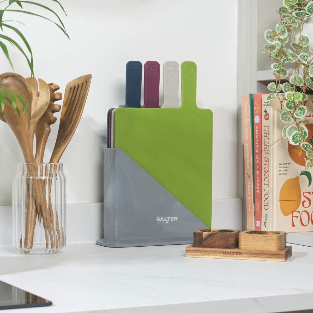 Salter Multicoloured 4-Piece Chopping Board Set