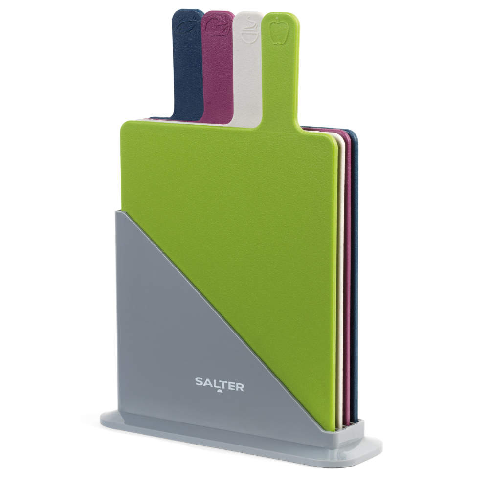 salter Multicoloured 4-Piece Chopping Board Set