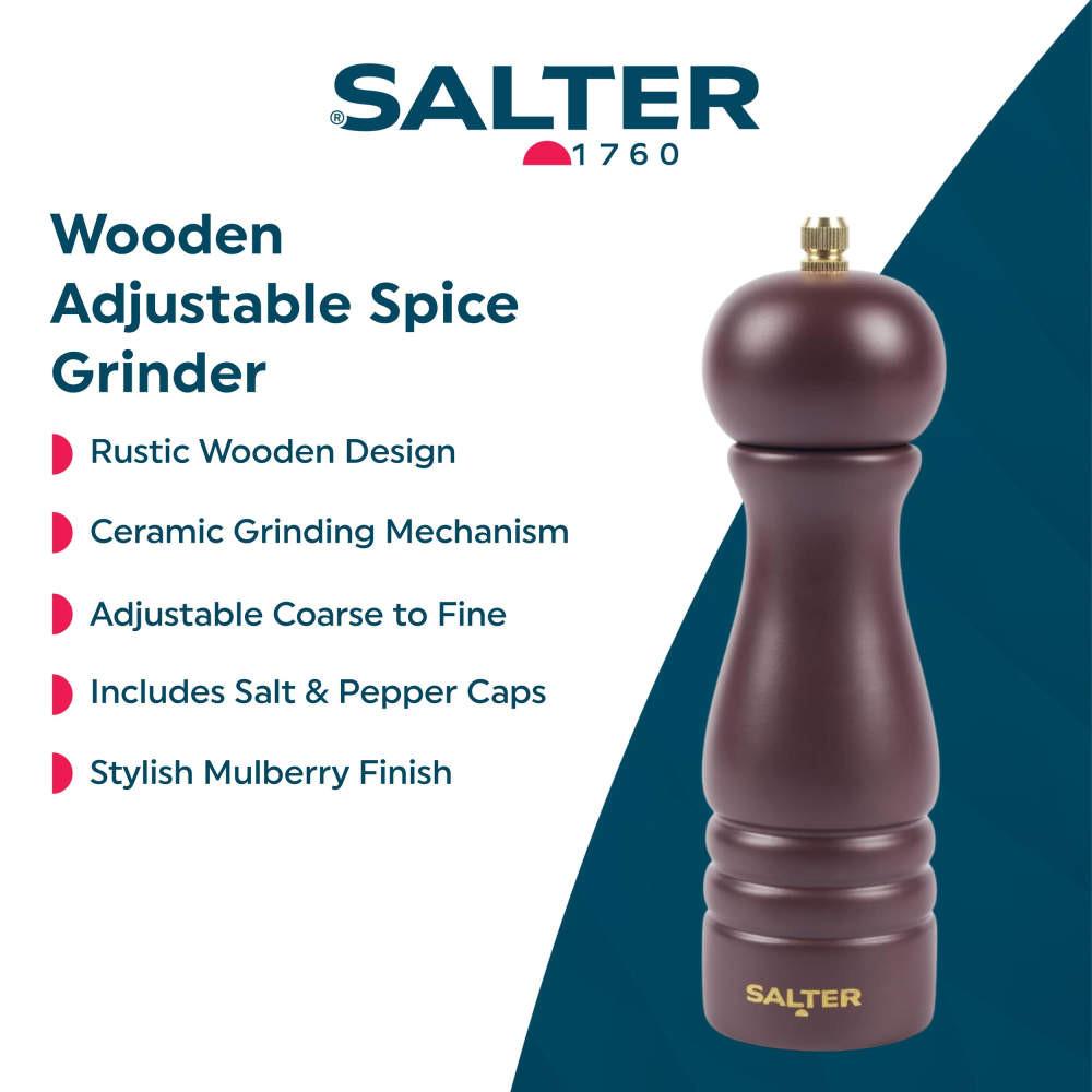 Salter Olea Salt & Pepper Grinder 2-Pack – Mulberry