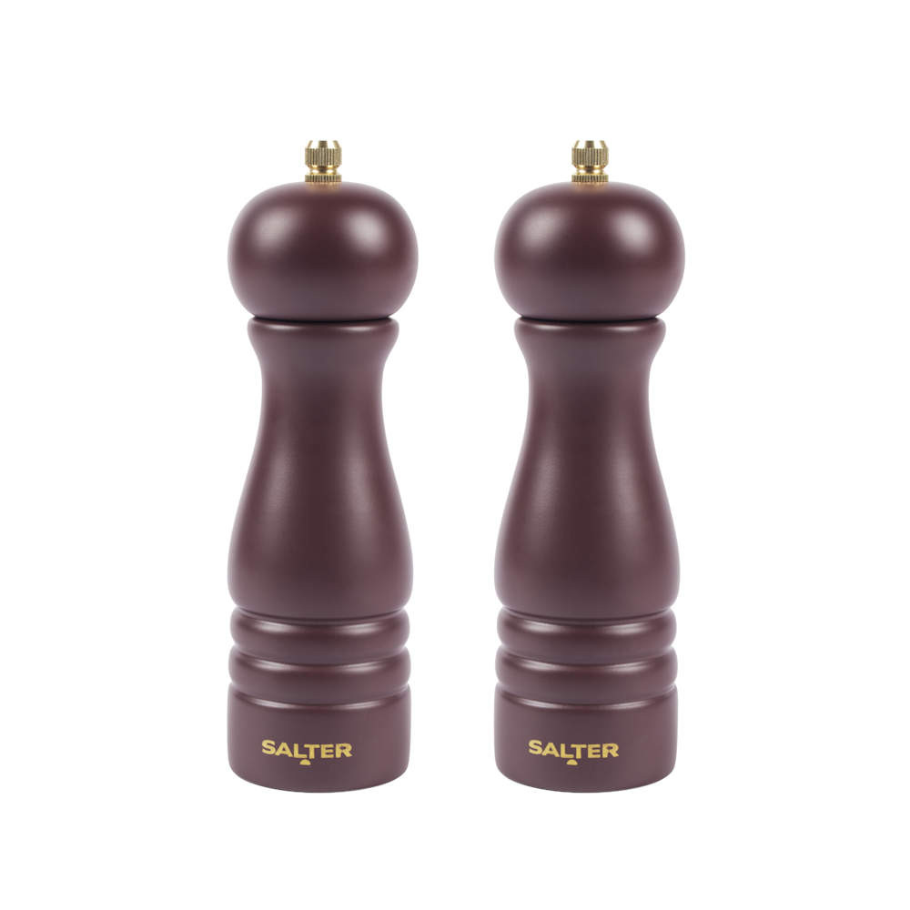salter Olea Salt & Pepper Grinder 2-Pack – Mulberry