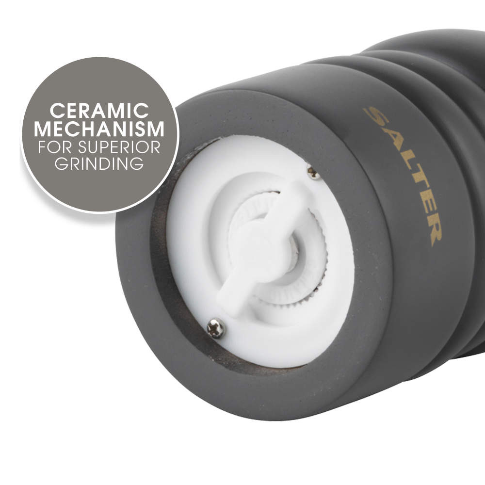 Salter Olea Salt & Pepper Mill Set - Charcoal