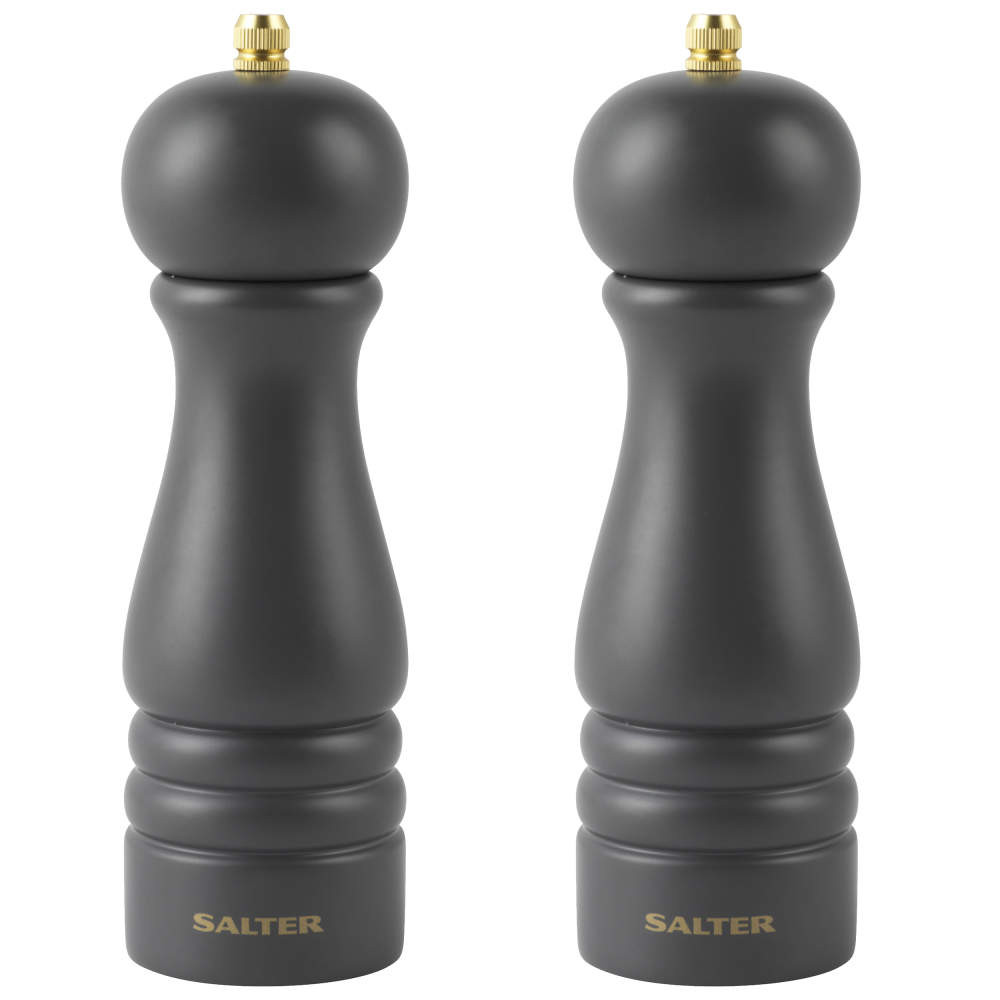 salter Olea Salt & Pepper Mill Set - Charcoal