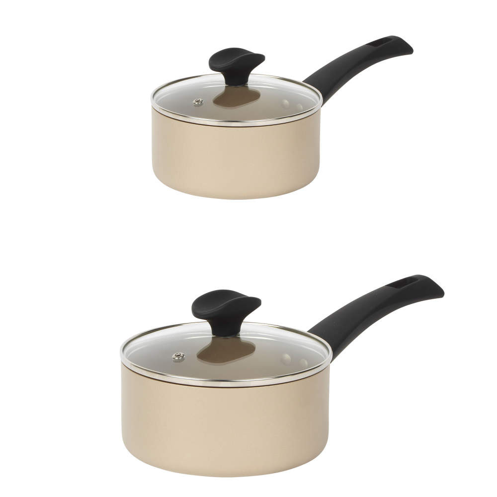 salter Olympus 16 & 20 cm Saucepan Set – Gold