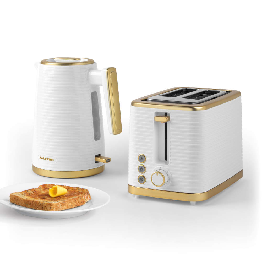 salter Palermo Kettle & 2-Slice Toaster Set - White