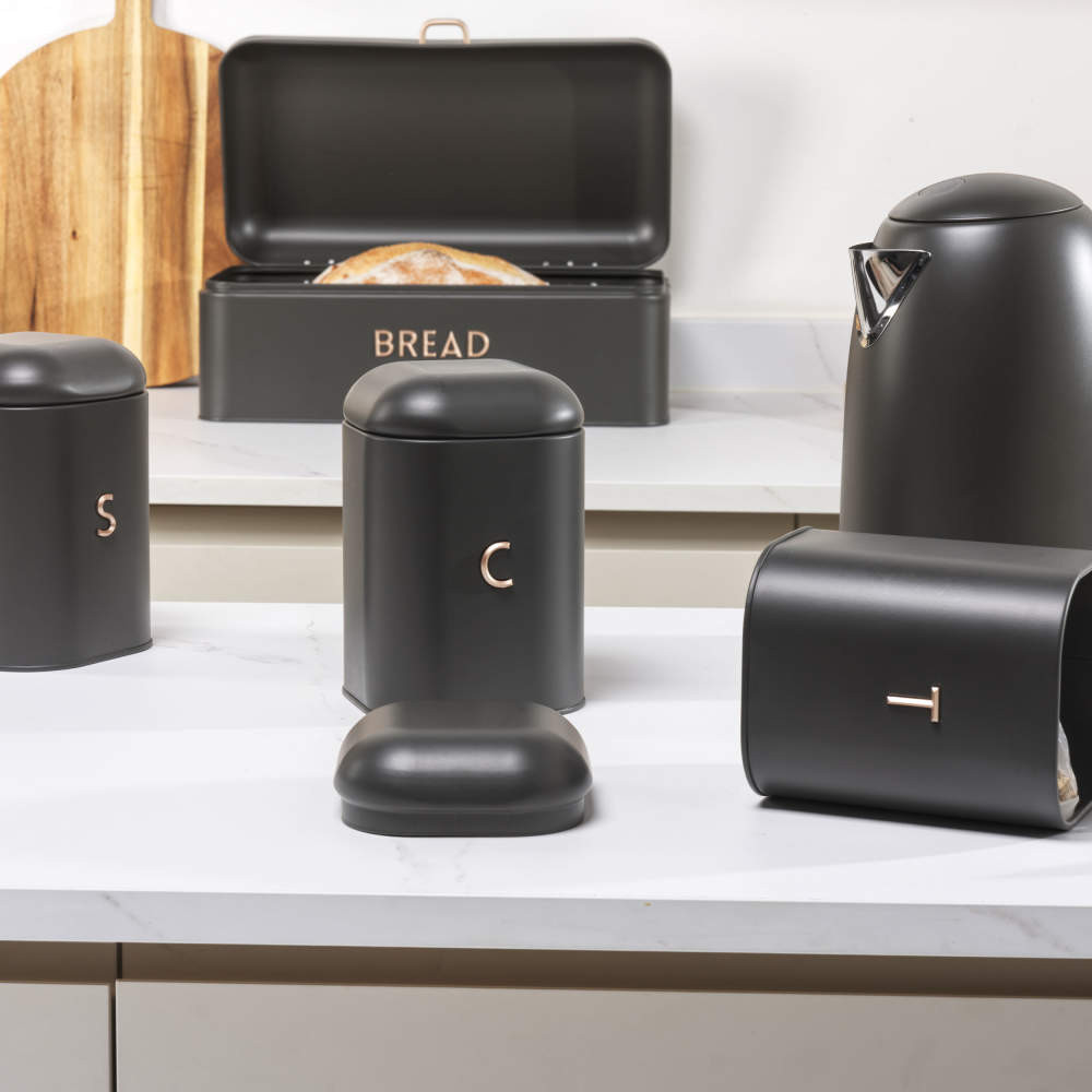 Salter Pebble 3-Piece Canister Set - Charcoal