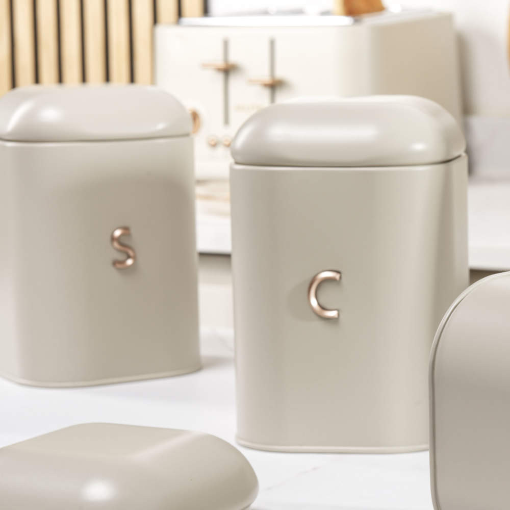 Salter Pebble 3-Piece Canister Set - Stone