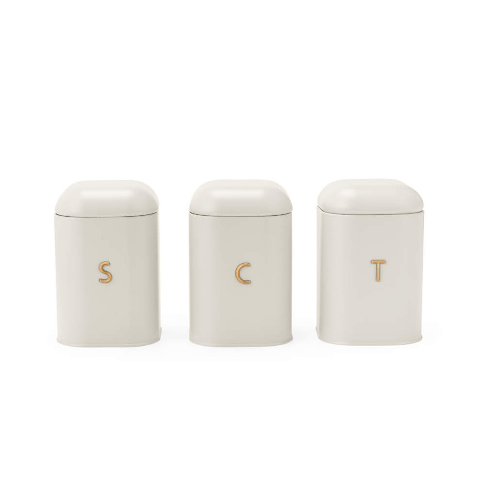 salter Pebble 3-Piece Canister Set - Stone