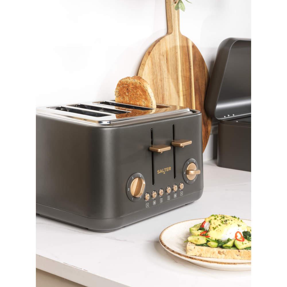 Salter Pebble 4-Slice Toaster - Charcoal