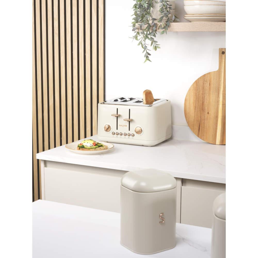 Salter Pebble 4-Slice Toaster - Stone