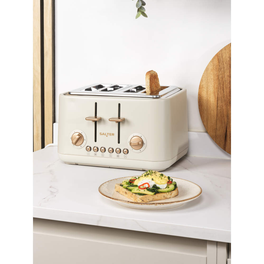 Salter Pebble 4-Slice Toaster - Stone