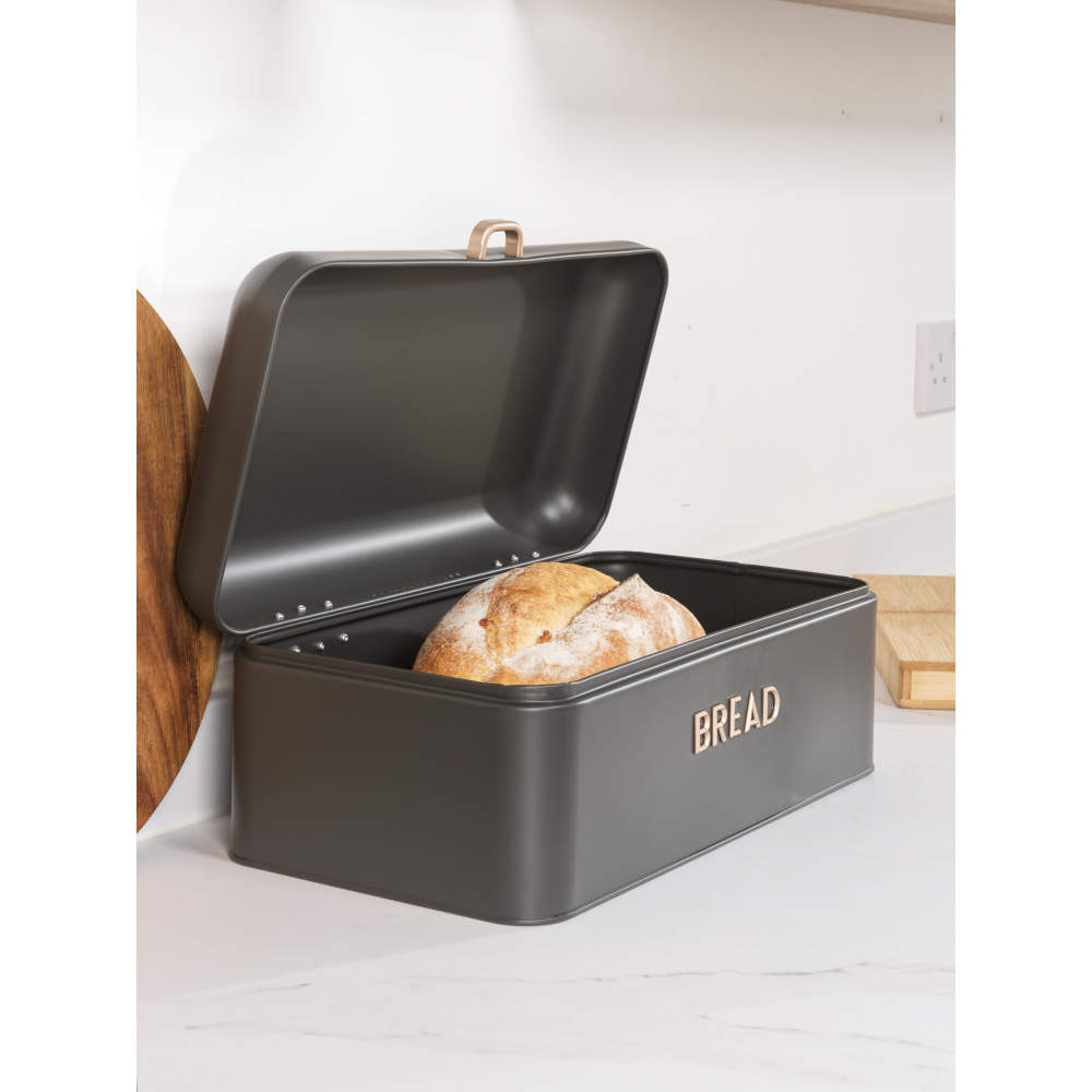 Salter Pebble Bread Bin - Charcoal