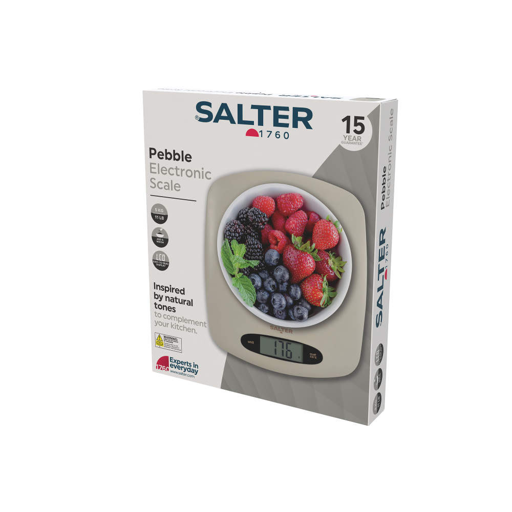 Salter Pebble Digital Kitchen Scale – Stone