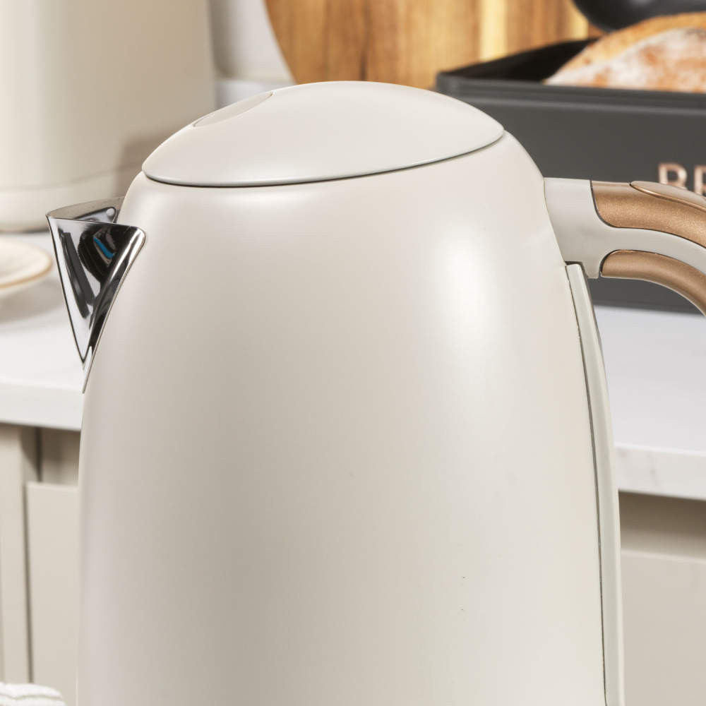 Salter Pebble Kettle & 4-Slice Toaster Set – Stone