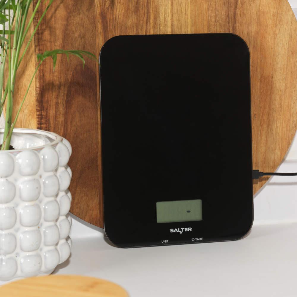 Salter Rechargeable Digital Kitchen Scale – Black