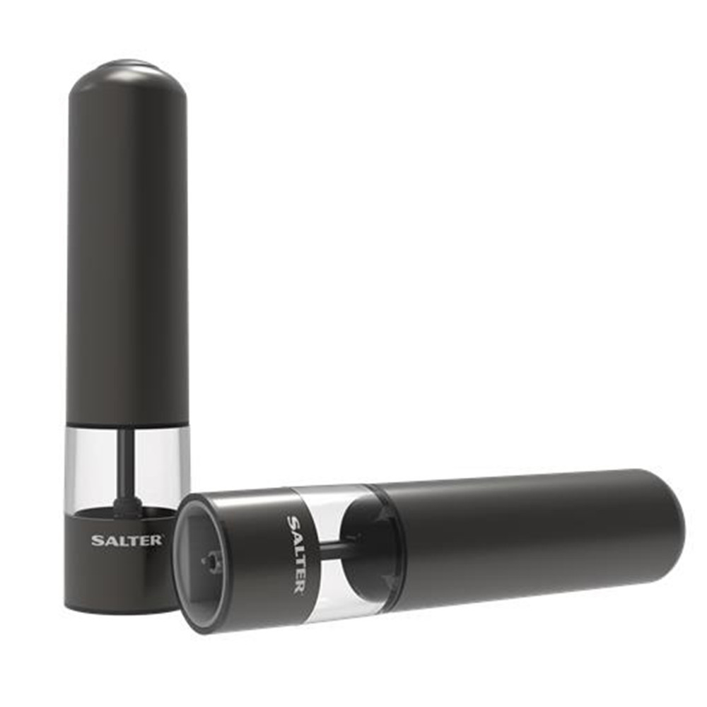 Salter Rechargeable Salt & Pepper Mills - Gunmetal