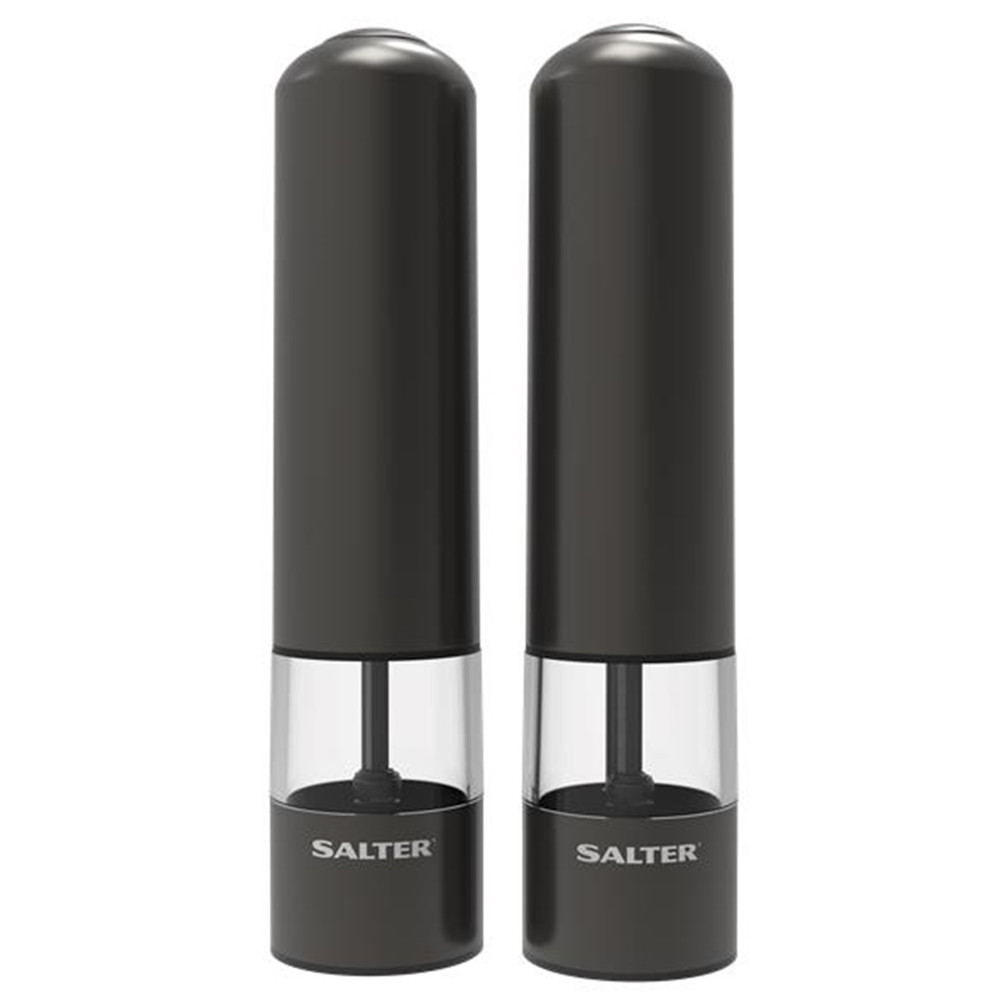 salter Rechargeable Salt & Pepper Mills - Gunmetal