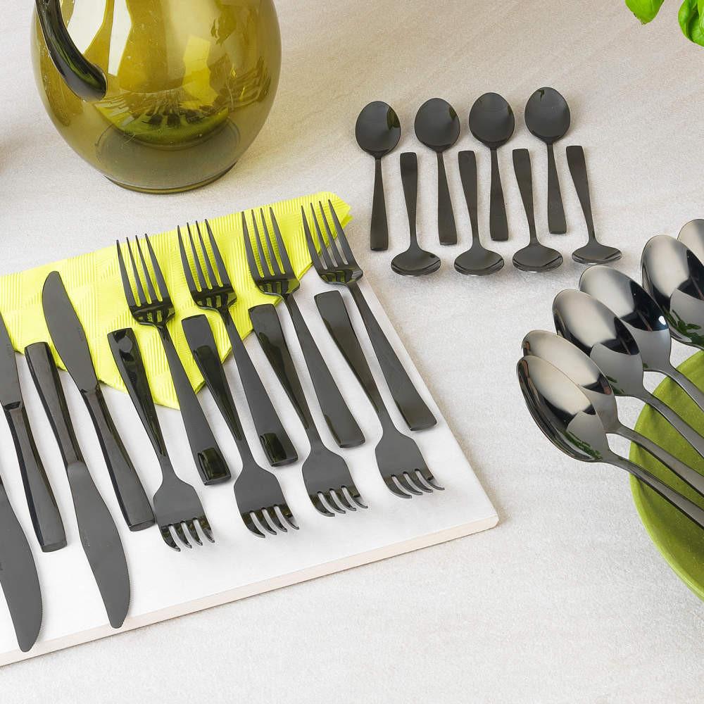 Salter Regal 16-Piece Cutlery Set - Black