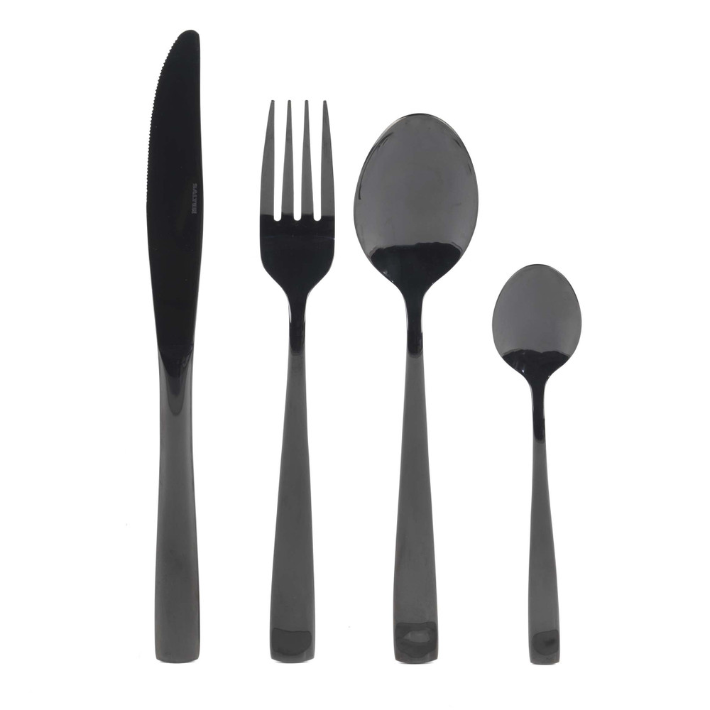 salter Regal 32-Piece Cutlery Set - Black