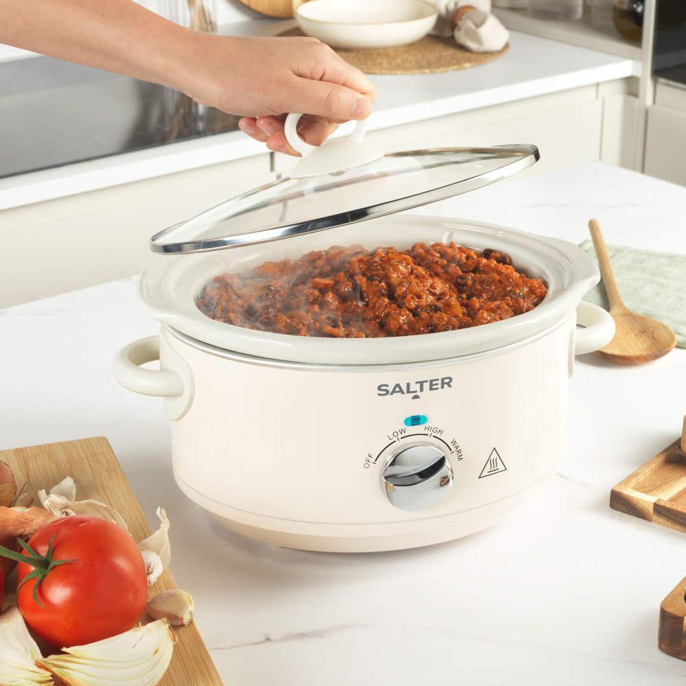 Salter Retro 3.5L Slow Cooker – Cream