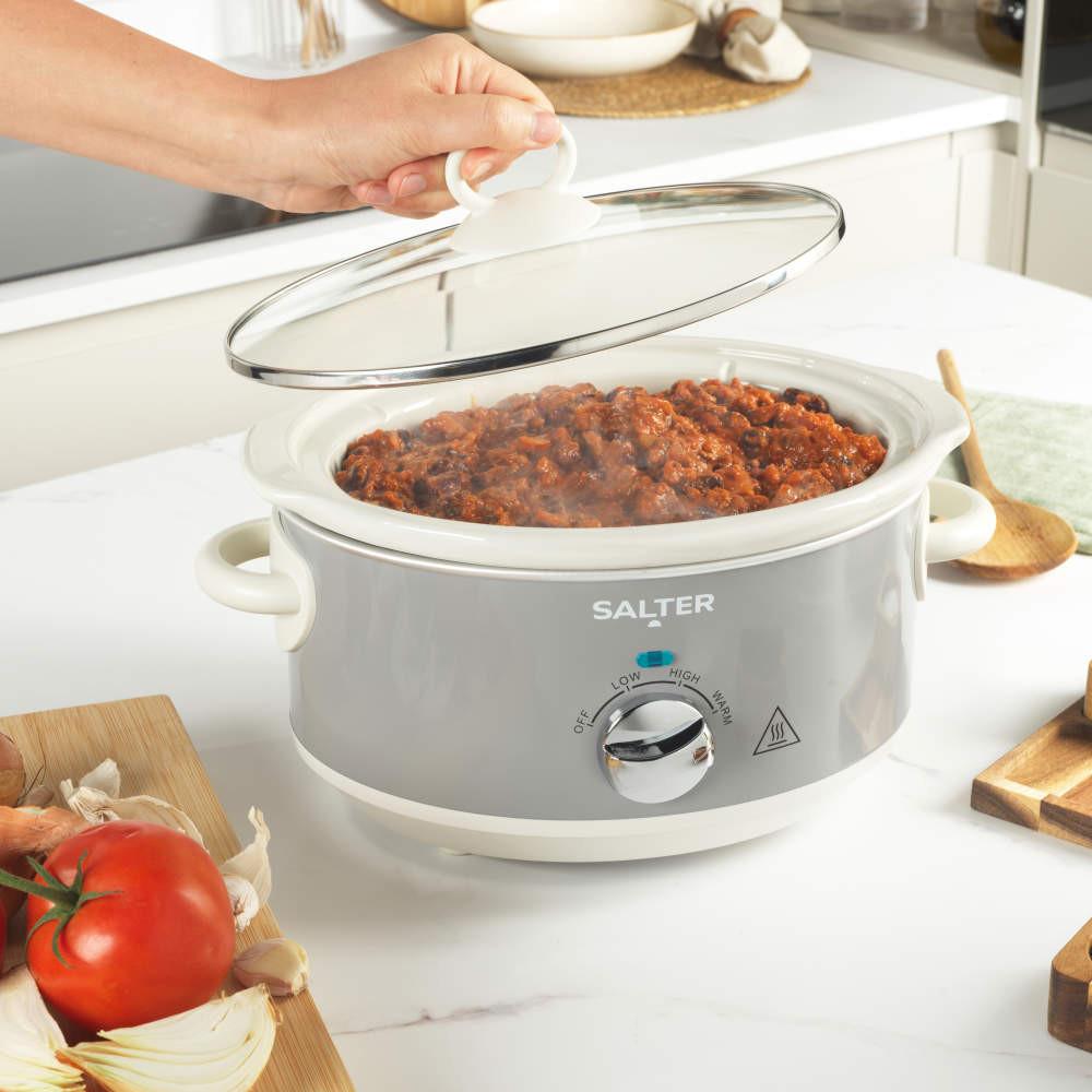 Salter Retro 3.5L Slow Cooker – Grey