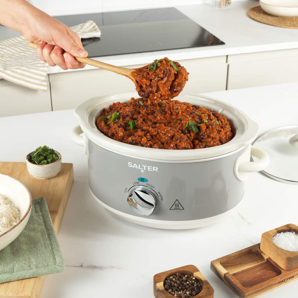 Salter Retro 3.5L Slow Cooker – Grey