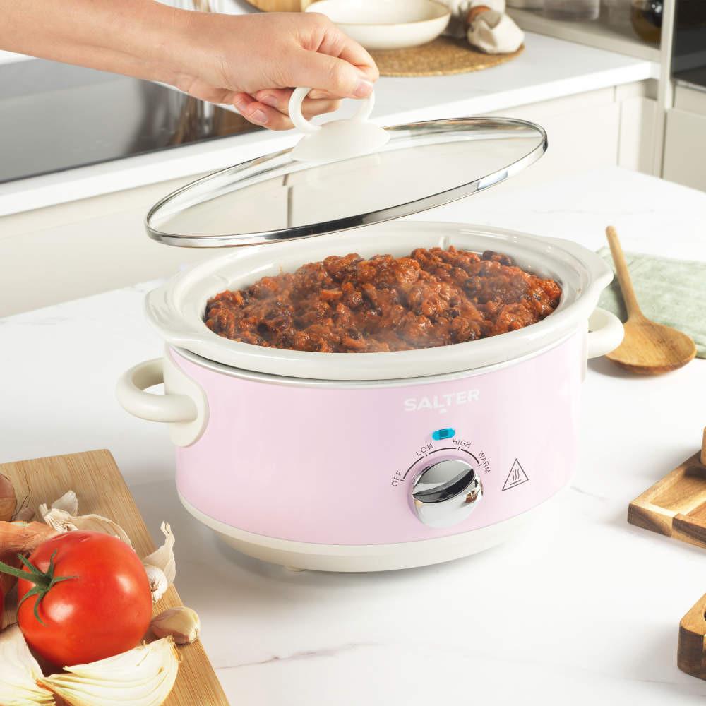 Salter Retro 3.5L Slow Cooker – Pink