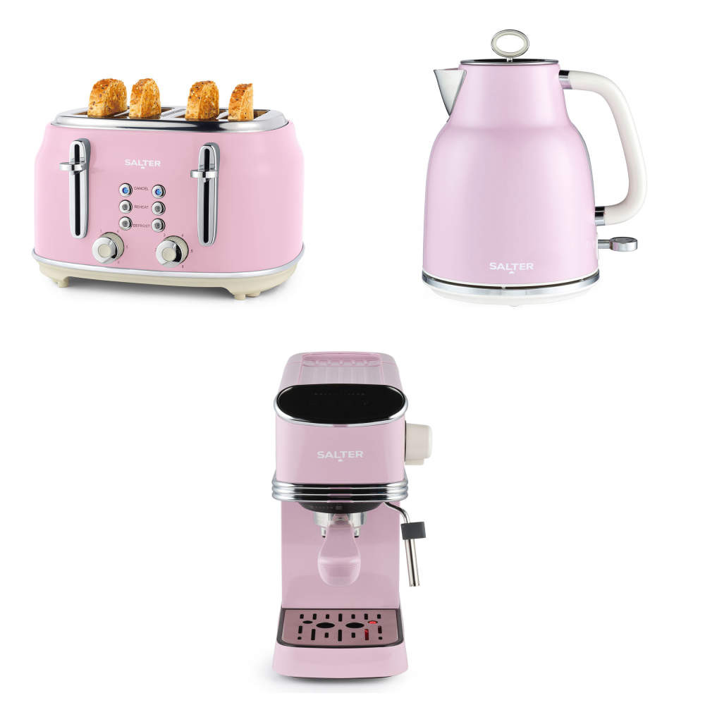 salter Retro 3-Piece Countertop Set – Pink
