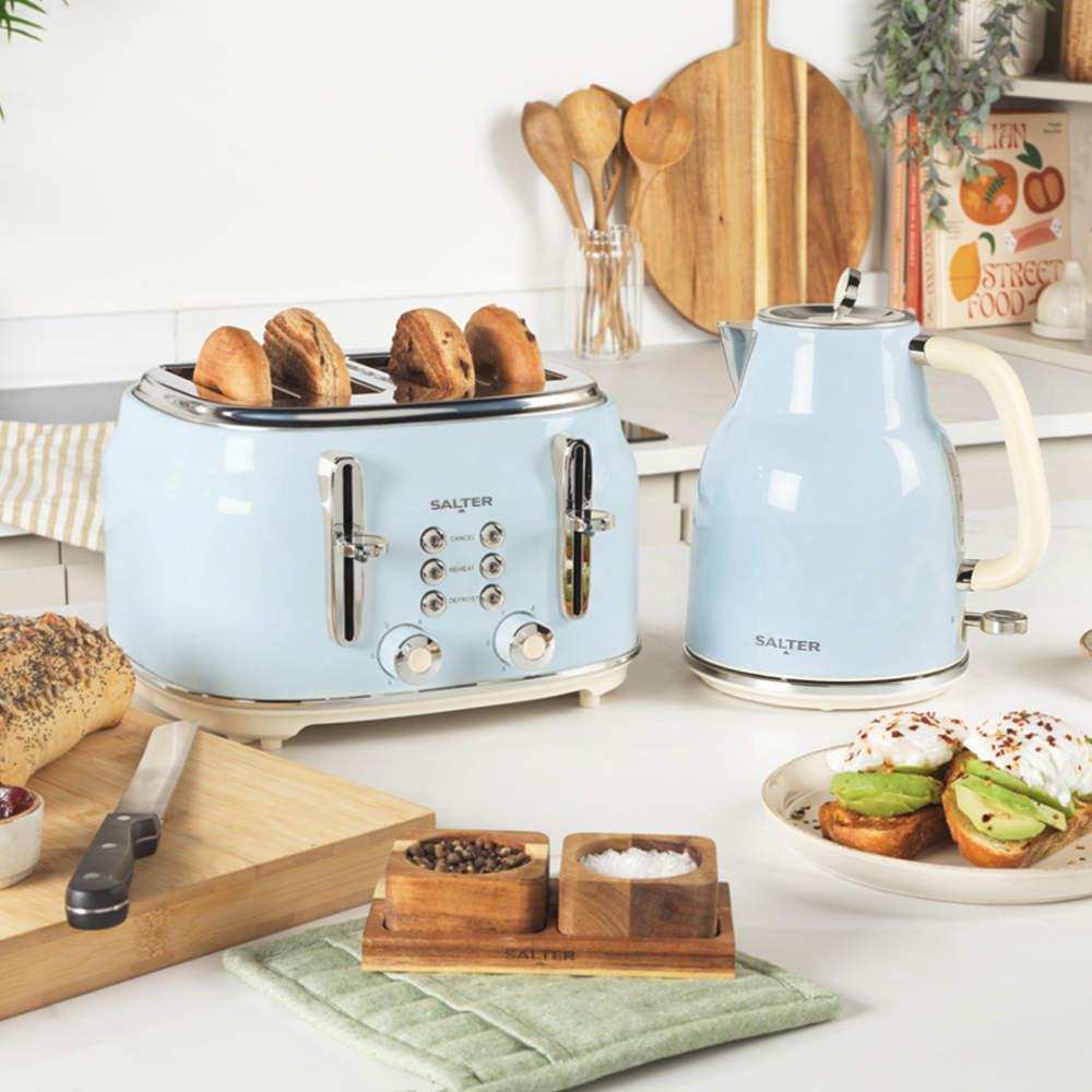 Salter Retro 4-Slice Toaster – ­Blue