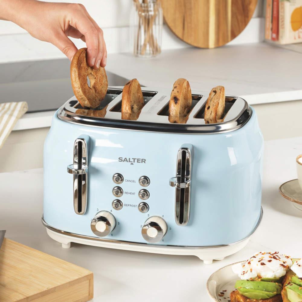 Salter Retro 4-Slice Toaster – ­Blue