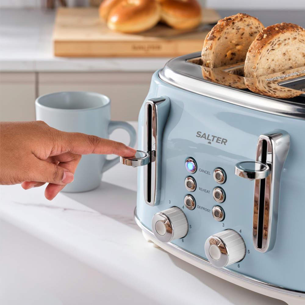 Salter Retro 4-Slice Toaster – ­Blue