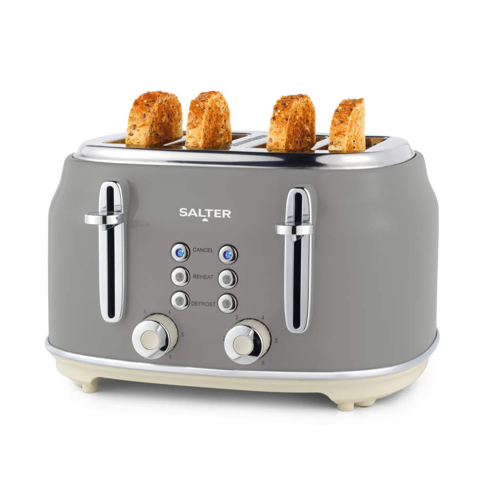 salter Retro 4-Slice Toaster - Grey