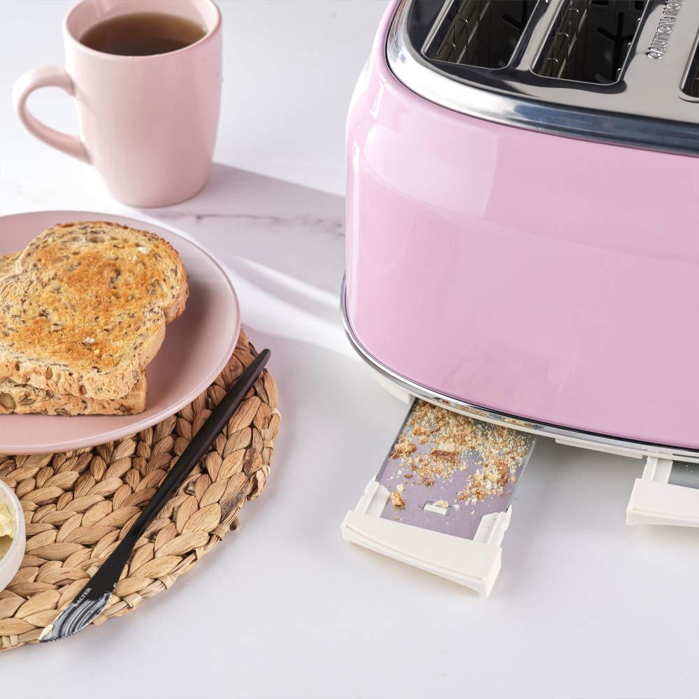 Salter Retro 4-Slice Toaster - Pink
