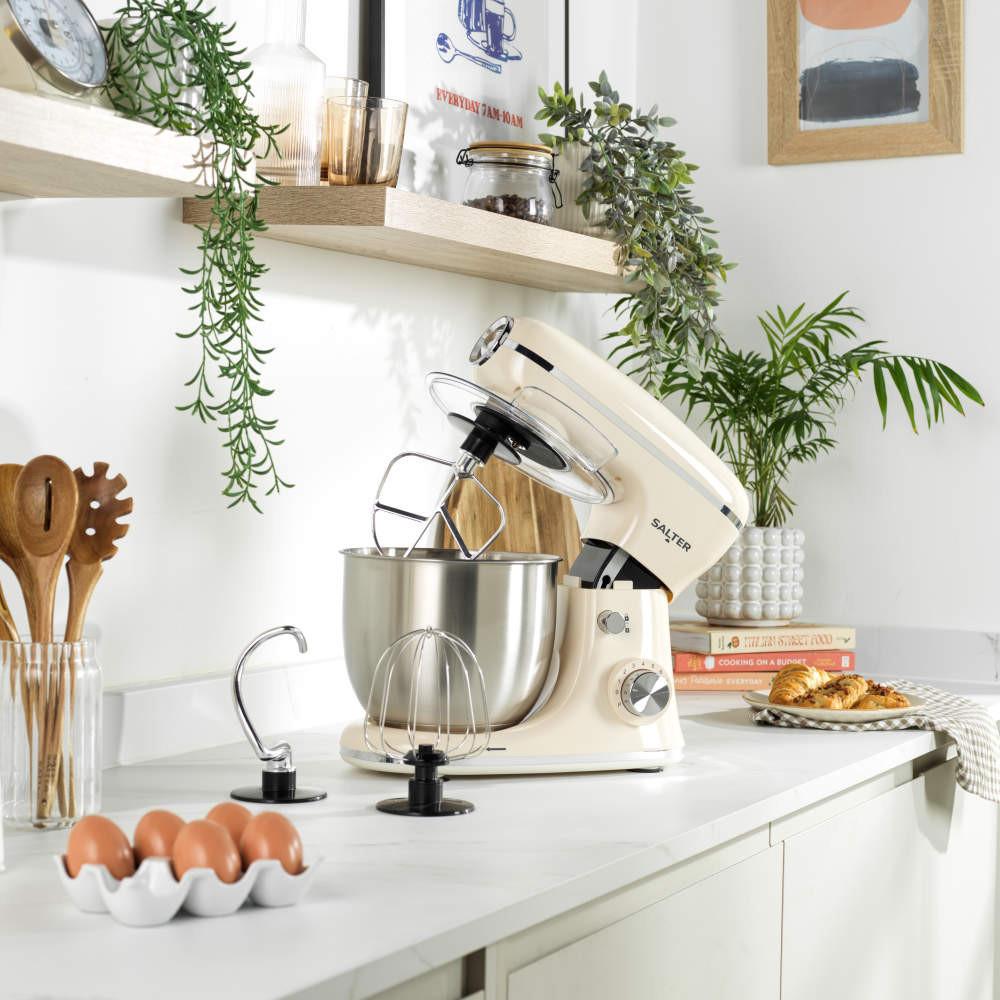 Salter Retro 5L Stand Mixer - Cream